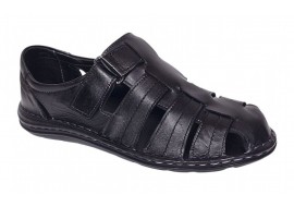 Sandale barbati casual din piele naturala Negru Box GKR73NN